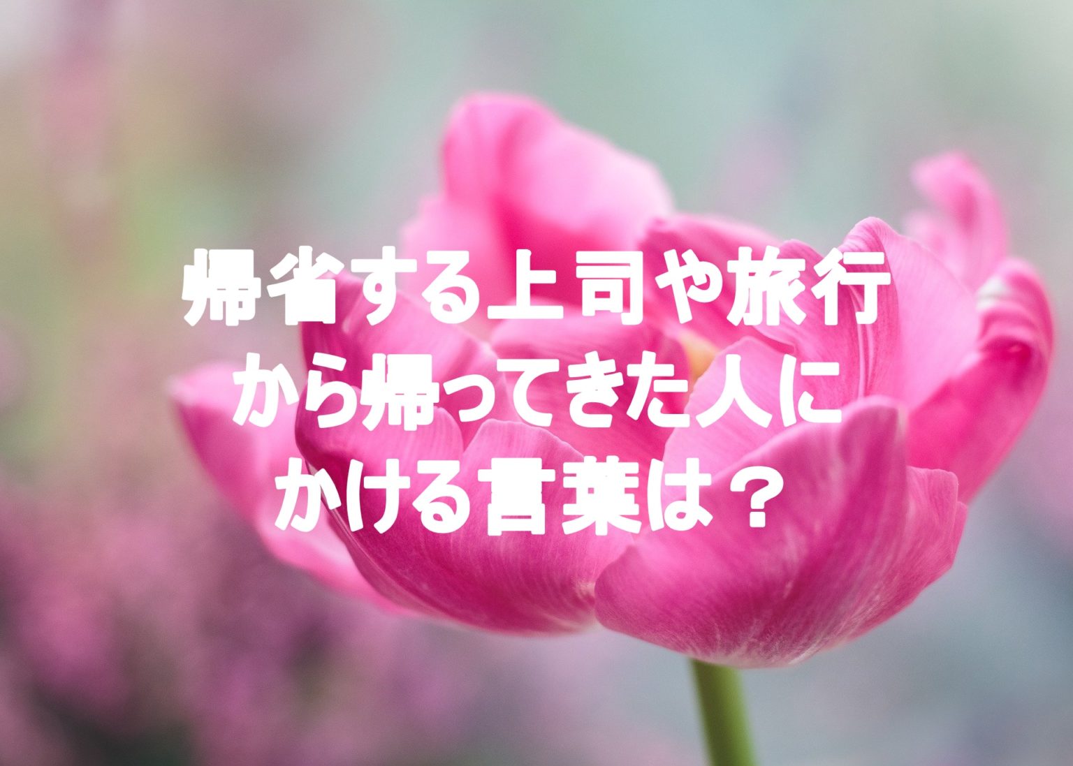 帰省する上司や友達！旅行から帰ってきた人にかける言葉は？
