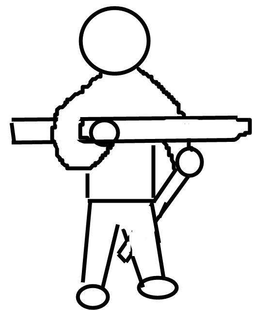スキー板の安全な持ち方 肩に担ぐより抱えた方が安心安全